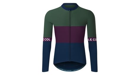 Maillot manches longues le col sport tricolour bleu violet