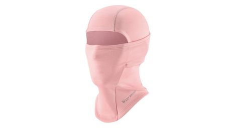 Cagoule Hiver Chaude Enfant Coupe Vent Elastique Tête Visage Rose