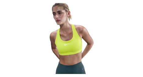 Sujetador Nike Swoosh Normal Support Amarillo, Mujer