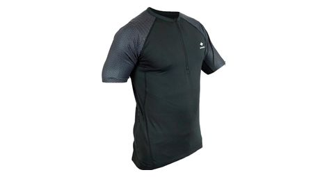 Maillot manches courtes raidlight 1 2 zip r light gris noir