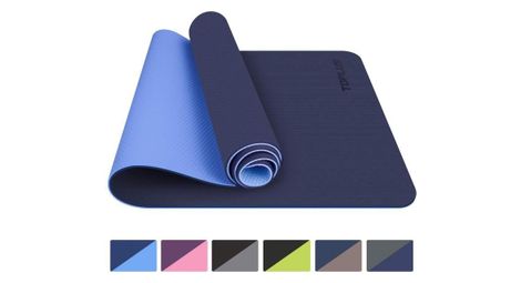 Tapis de yoga tapis gym couleur bleu 183x61x0 6 cm tapis de sol pour sport fitness
