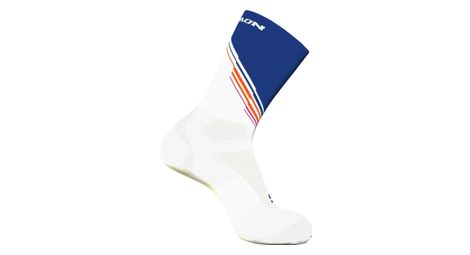 Chaussettes salomon galaxy pulse blanc bleu unisexe
