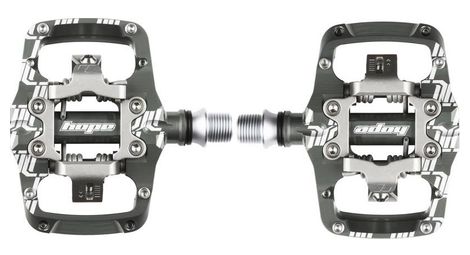 Paire de pédales automatiques hope union tc clip gris