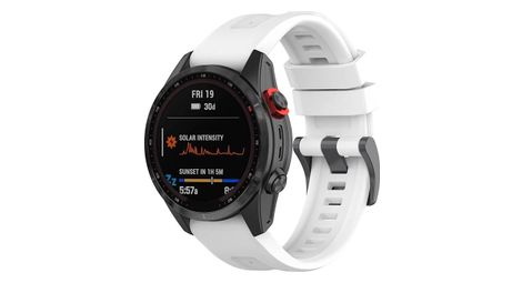 Bracelet de montre 20 mm en silicone – compatible garmin et coros - blanc