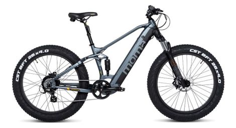 Moma bikes vtt, fatbike 26 pro, equipped full shimano, freins à disques hydrauliques, bat. ion lithium integrada 48v 13ah