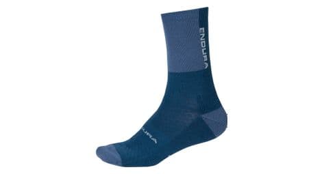 Chaussettes hiver endura baabaa mérinos myrtille bleu