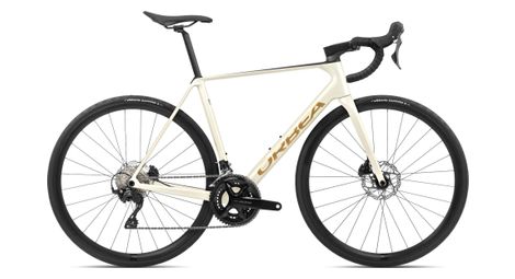 Orbea orca m30 bicicletta da strada shimano 105 12s 700 mm avorio bianco rosso borgogna 2024 55 cm / 180-185 cm