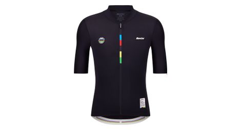 Maillot manga corta santini mondo uci negro