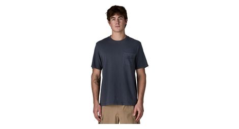 T-Shirt Patagonia Midweight '95 Oval Logo Pocket Bleu Homme