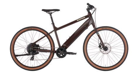 Bici da città kona dew hd shimano altus 8v 418wh 650b marrone