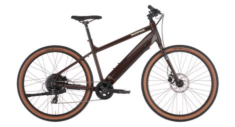 Bici da città kona dew hd shimano altus 8v 418wh 650b marrone 2023