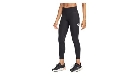 Mallas largas nike dri-fit swossh fast mujer negro s