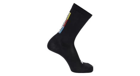 Calcetines salomon pulse race flag crew unisex negros