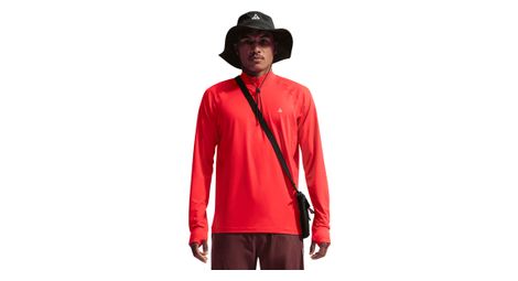 Maglia Nike ACG Wildsee da uomo con zip a 1/4, rossa