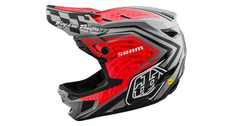 Troy lee designs d4 carbon mips sram full face helmet red