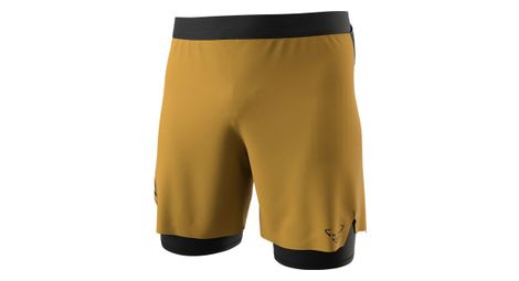 Pantalones cortos dynafit alpine pro 2 en 1 caqui/negro hombre