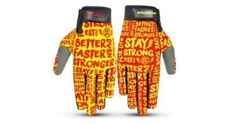 Gants stay strong sketch enfant rouge/jaune t.xl