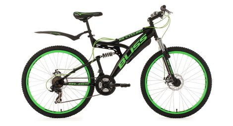 Vtt tout suspendu ks cycling bliss 26 shimano tourney 7v noir vert