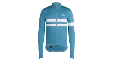 Maillot manches longues rapha brevet bleu gris