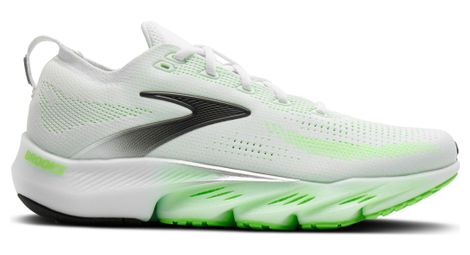 brooks glycerin flex running shoes white green men s