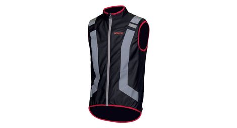 wowow flandrien reflective sleeveless jacket black red