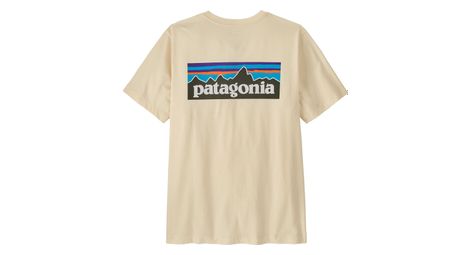 T-Shirt Manches Courtes Patagonia P-6 Logo Beige Homme