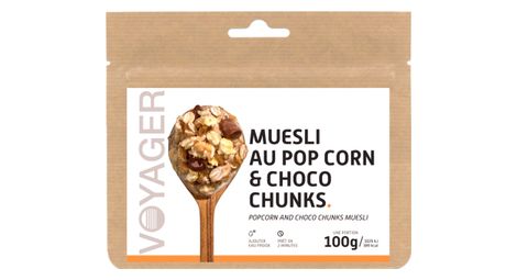 Repas lyophilise voyager muesli au pop corn choco chunks 100g