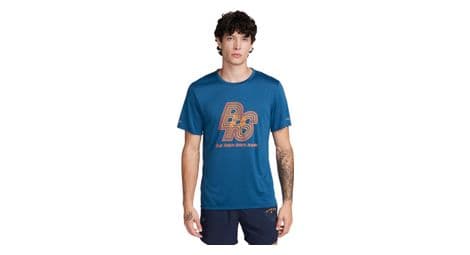 Camiseta de manga corta nike rise 365 brs azul naranja