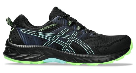 Asics gel venture 9 black green trail running shoes 46.1/2