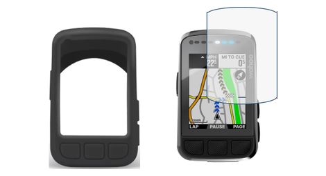 Ecran de protection en verre trempé et housse de protection silicone pour wahoo fitness element bolt v2