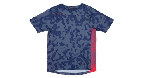 troy lee designs skyline youth blue children s short sleeve jersey