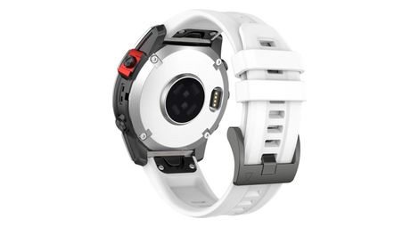 22 mm Silikon-Uhrenarmband – Kompatibel mit GARMIN und COROS - Weiß