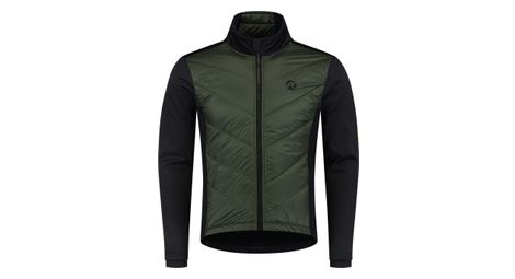 Veste velo hiver rogelli wadded ii - homme - vert militaire/noir