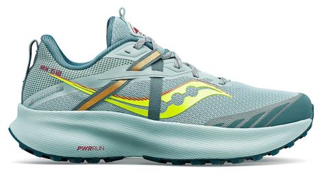 Saucony ride 15 tr trailrunning-schuhe blau gelb damen