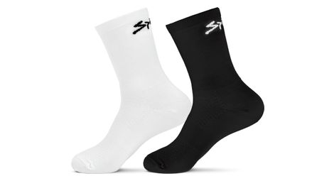 Calcetines anatómicos de verano spiuk negro/blanco (2 pares)