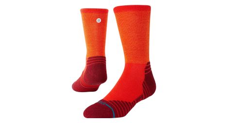 Stance embers mid wool crew socks red