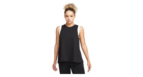 Camiseta sin mangas nike yoga dri-fit para mujer negra