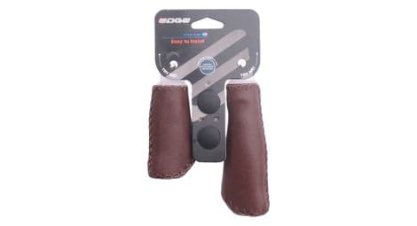 Edge grips leather - dark brown - 135/92mm (pack retail)