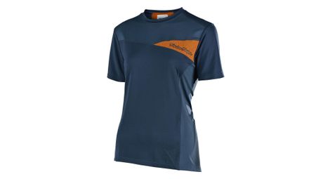 Troy lee designs women short sleeves jersey skyline solid slate / bourbon