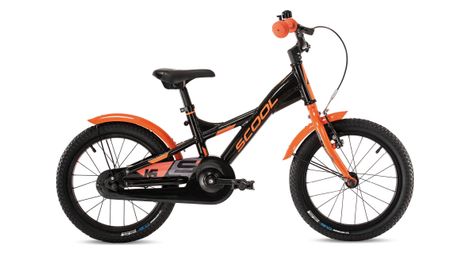 Vélo enfant S'COOL XXlite - 1 vitesse - Noir/Orange