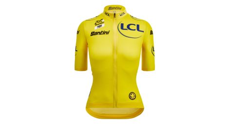 Maillot Manches Courtes Santini Tour de France Maillot Jaune Femme
