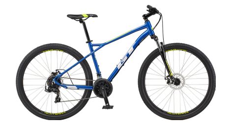 Vtt semi rigide gt aggressor sport shimano tourney 7v 27 5 bleu team