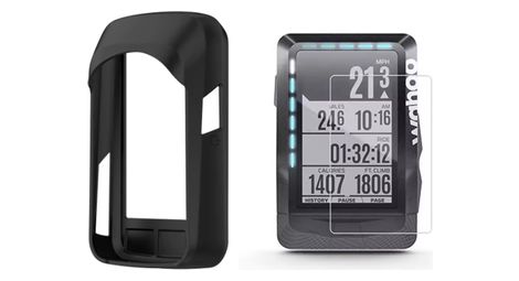 Ecran de protection en verre trempé et housse de protection silicone pour wahoo fitness element roam 2