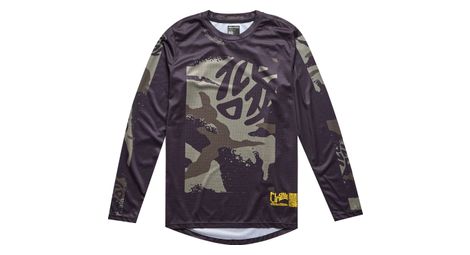 troy lee designs flowline youth black child long sleeve jersey
