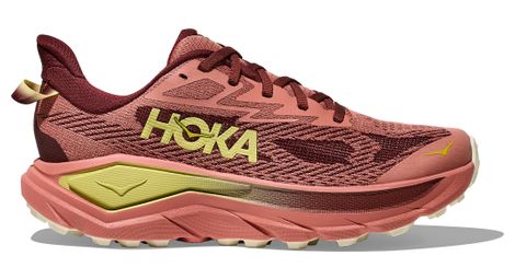 Zapatillas de trail hoka challenger 8 rosa/amarillo, mujer