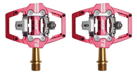 Ht components t2 titanium red automatic pedals