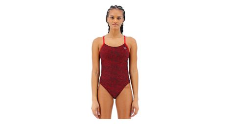 Maillot de bain femme 1 pièce tyr lapped cutoutfit rouge