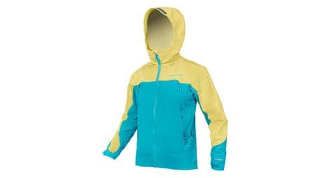 Veste imperméable endura mt500 ii atlantic bleu / jaune