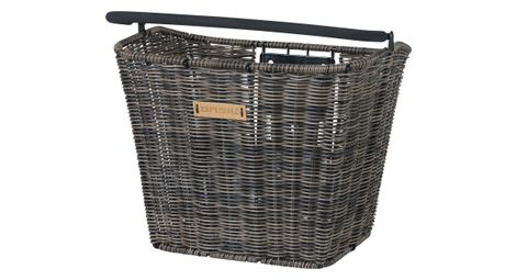 Basil Bremen Rattan Look KF Fahrradkorb vorne dunkelbraun