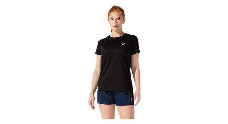 Maillot de manga corta para mujer asics core run negro